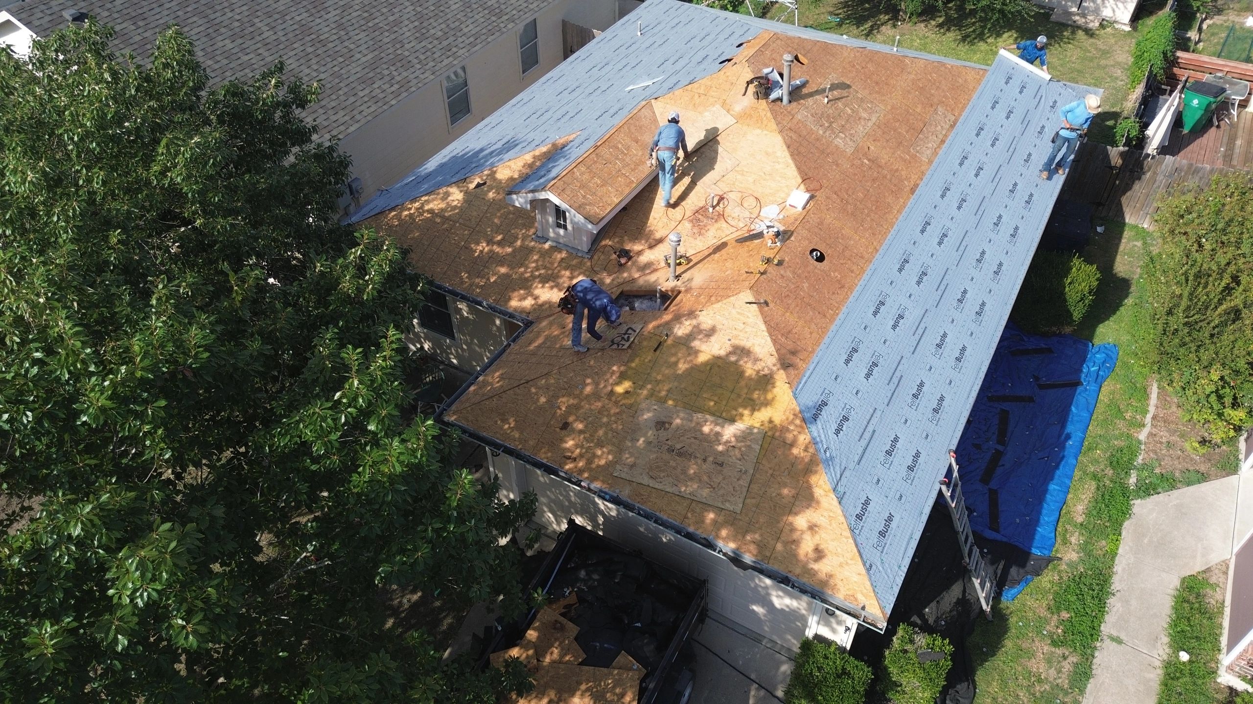 GRS Roofing — roof replacement in progress